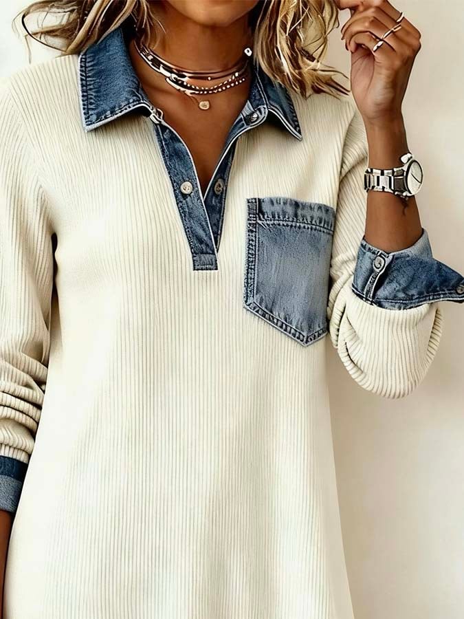 Noreli – Patchwork in Denim Abito