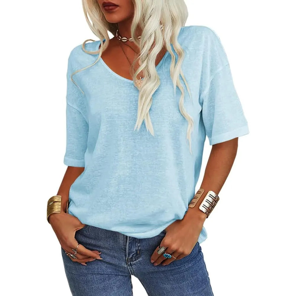 Kelira – Maniche a Petalo in Jersey Elasticizzato T-shirt