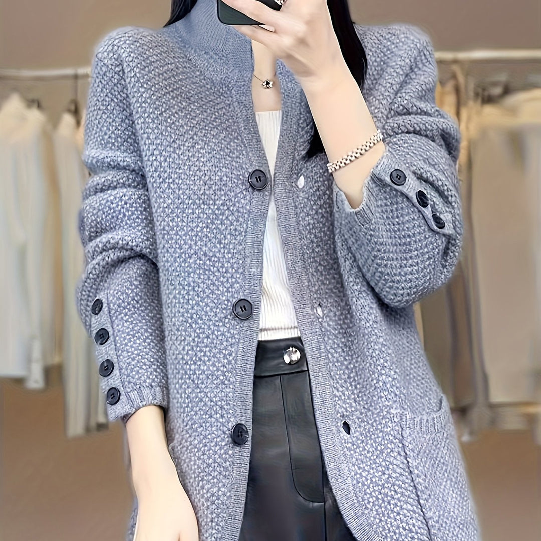 Vesara – Cardigan a Collo Alto