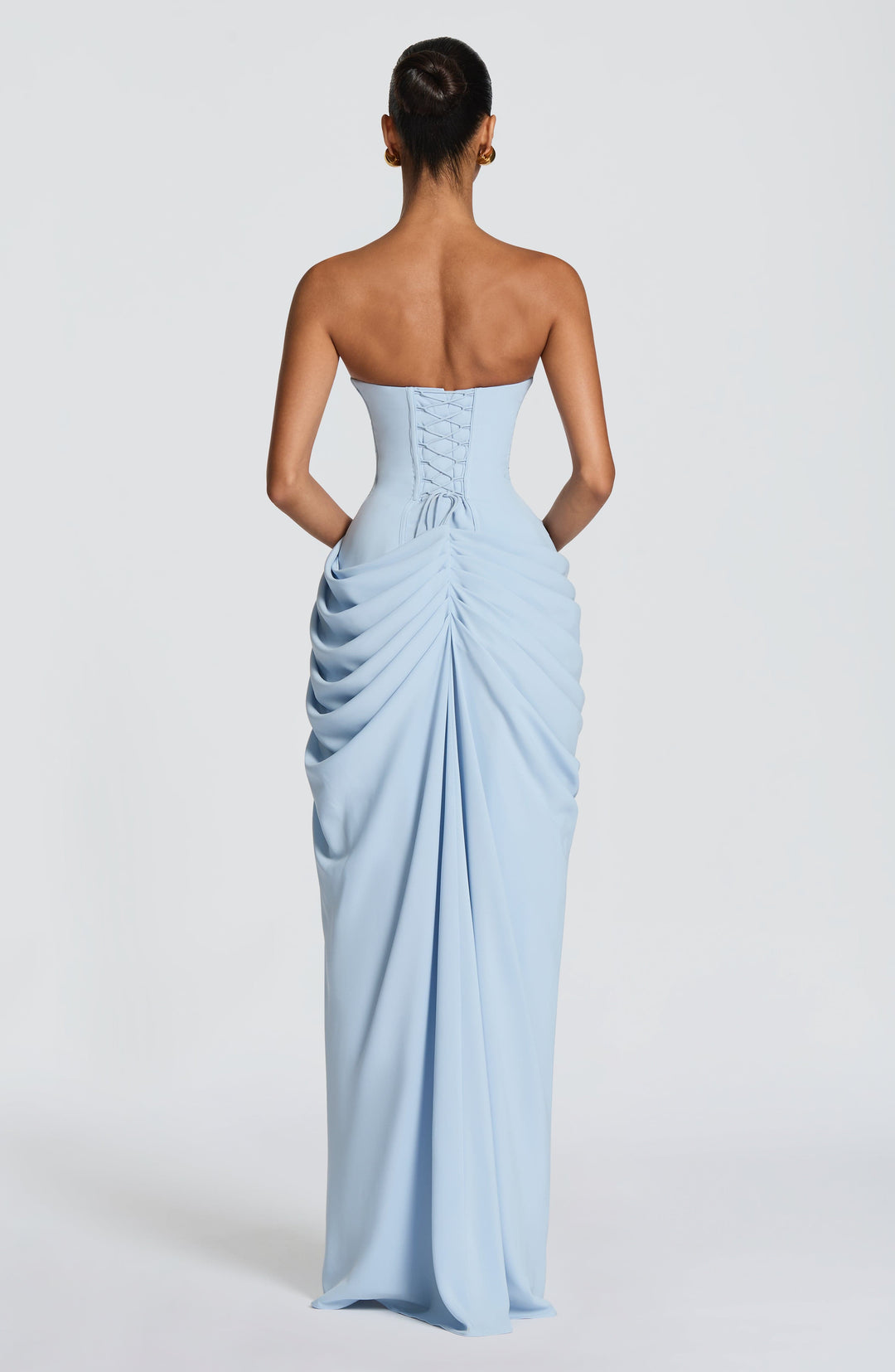 Nelara – Schiena a Corsetto in Chiffon Abito