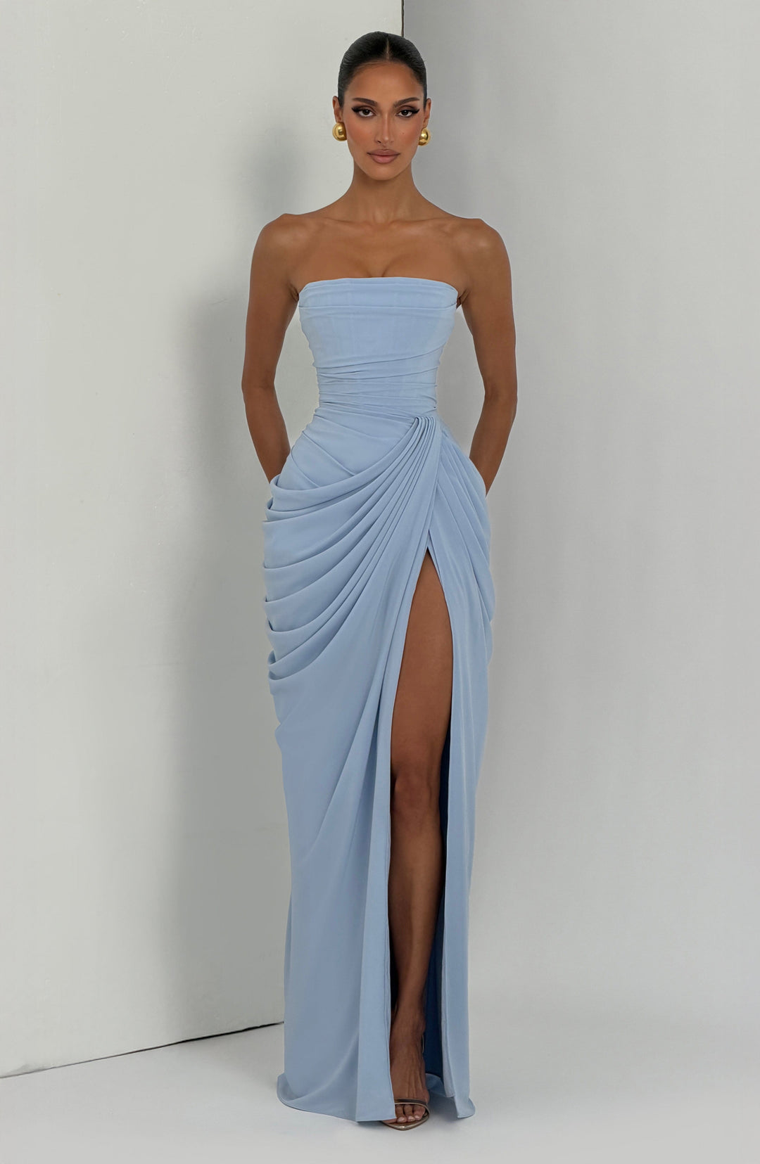 Nelara – Schiena a Corsetto in Chiffon Abito