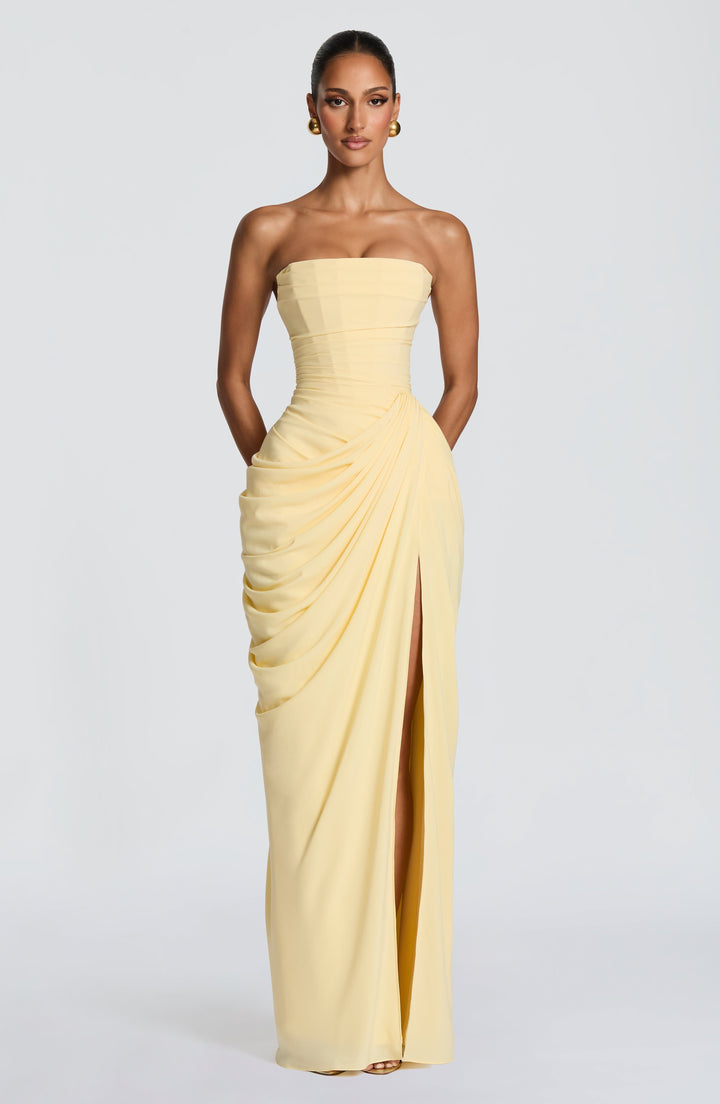Nelara – Schiena a Corsetto in Chiffon Abito
