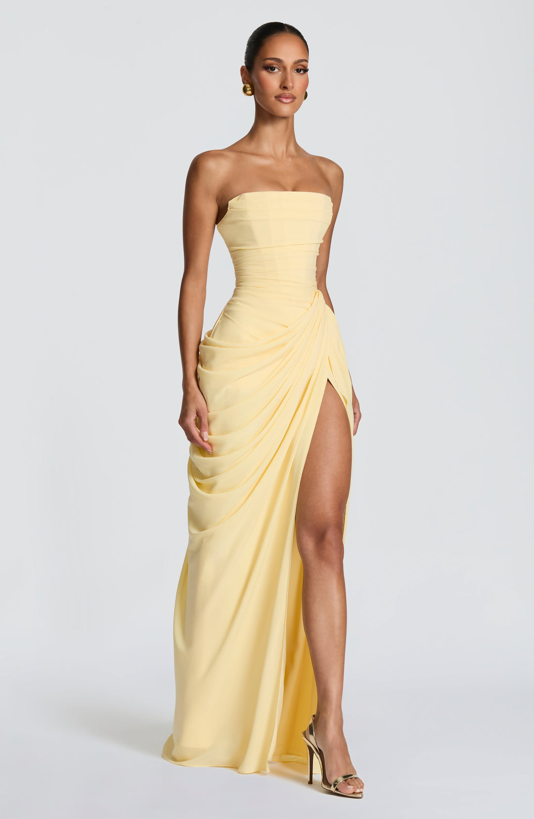 Nelara – Schiena a Corsetto in Chiffon Abito