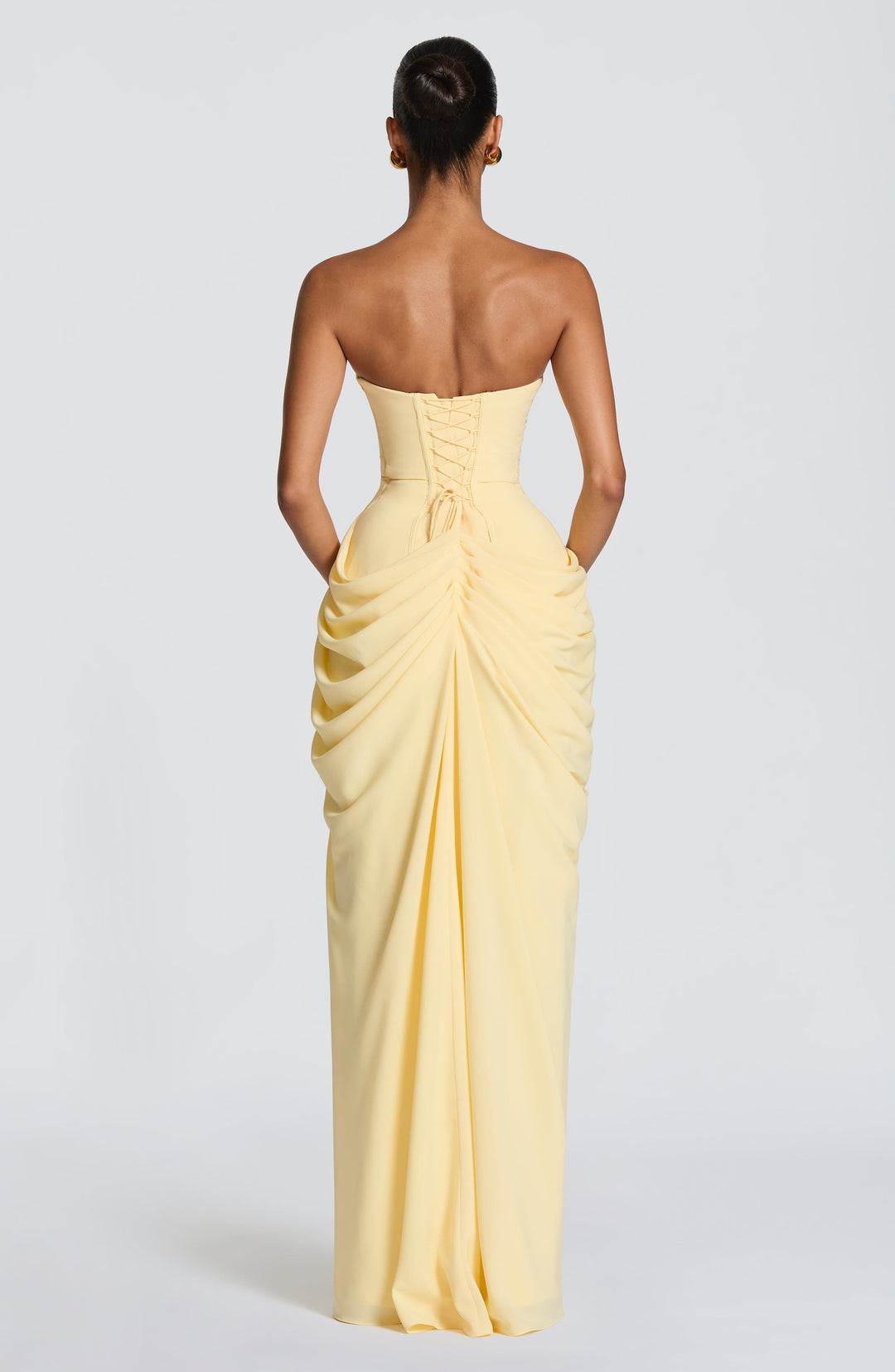 Nelara – Schiena a Corsetto in Chiffon Abito