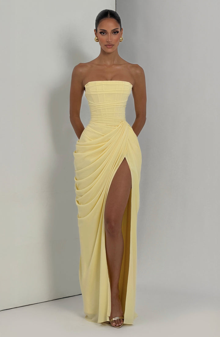 Nelara – Schiena a Corsetto in Chiffon Abito