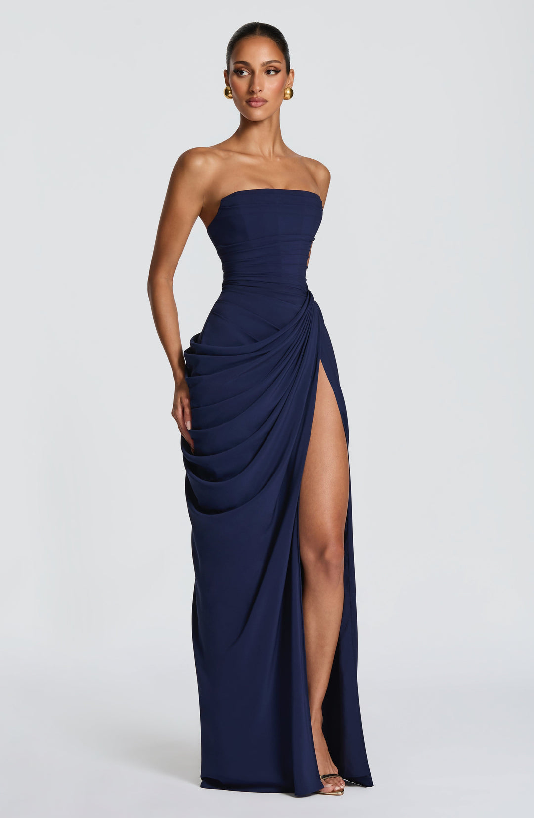 Nelara – Schiena a Corsetto in Chiffon Abito