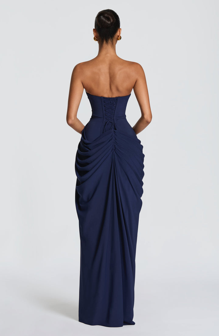 Nelara – Schiena a Corsetto in Chiffon Abito