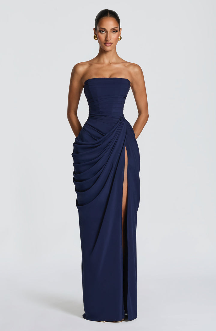 Nelara – Schiena a Corsetto in Chiffon Abito
