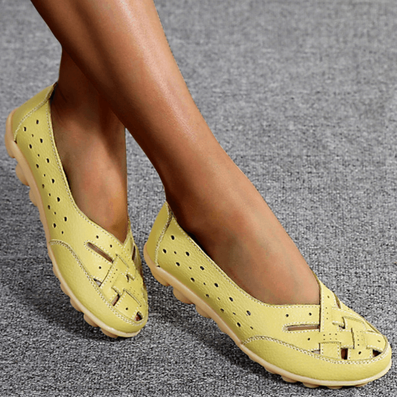 Nevara – Suola Ammortizzata in Gel, Pelle, Mocassini