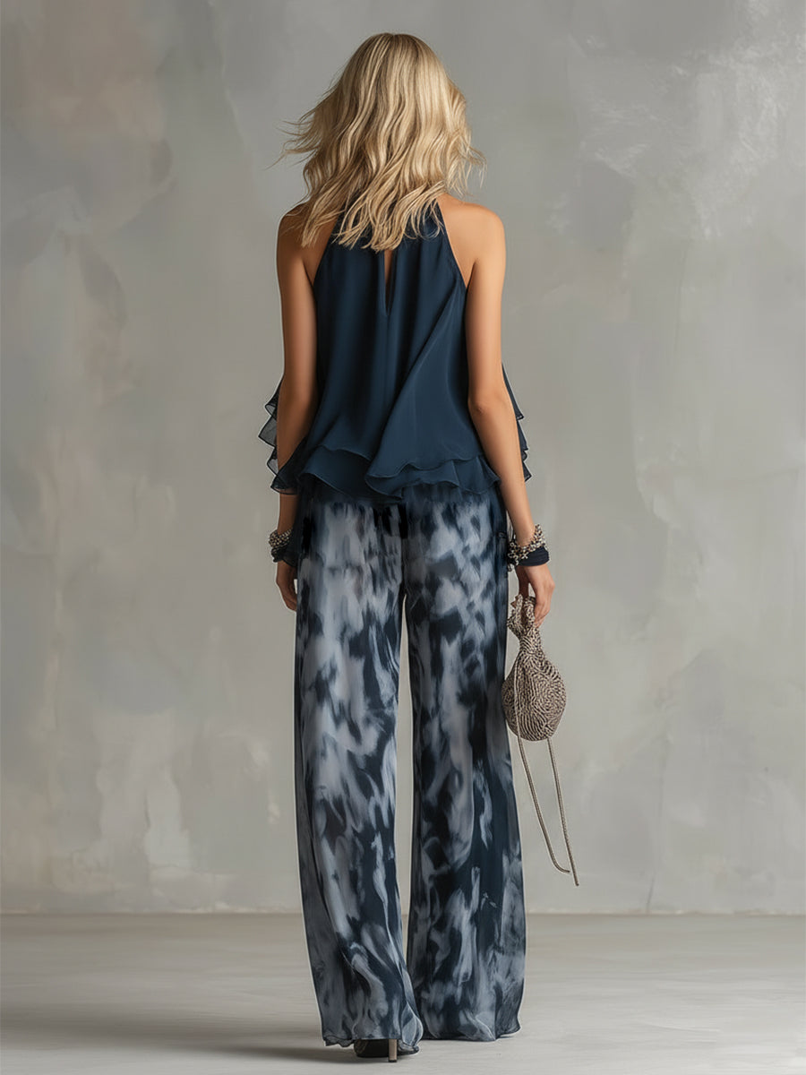 Rivana – Collo All'Americana in Chiffon Completo