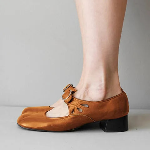 Idessa – Scarpe Retrò con Cinturino a Fibbia