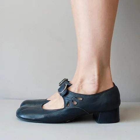 Idessa – Scarpe Retrò con Cinturino a Fibbia