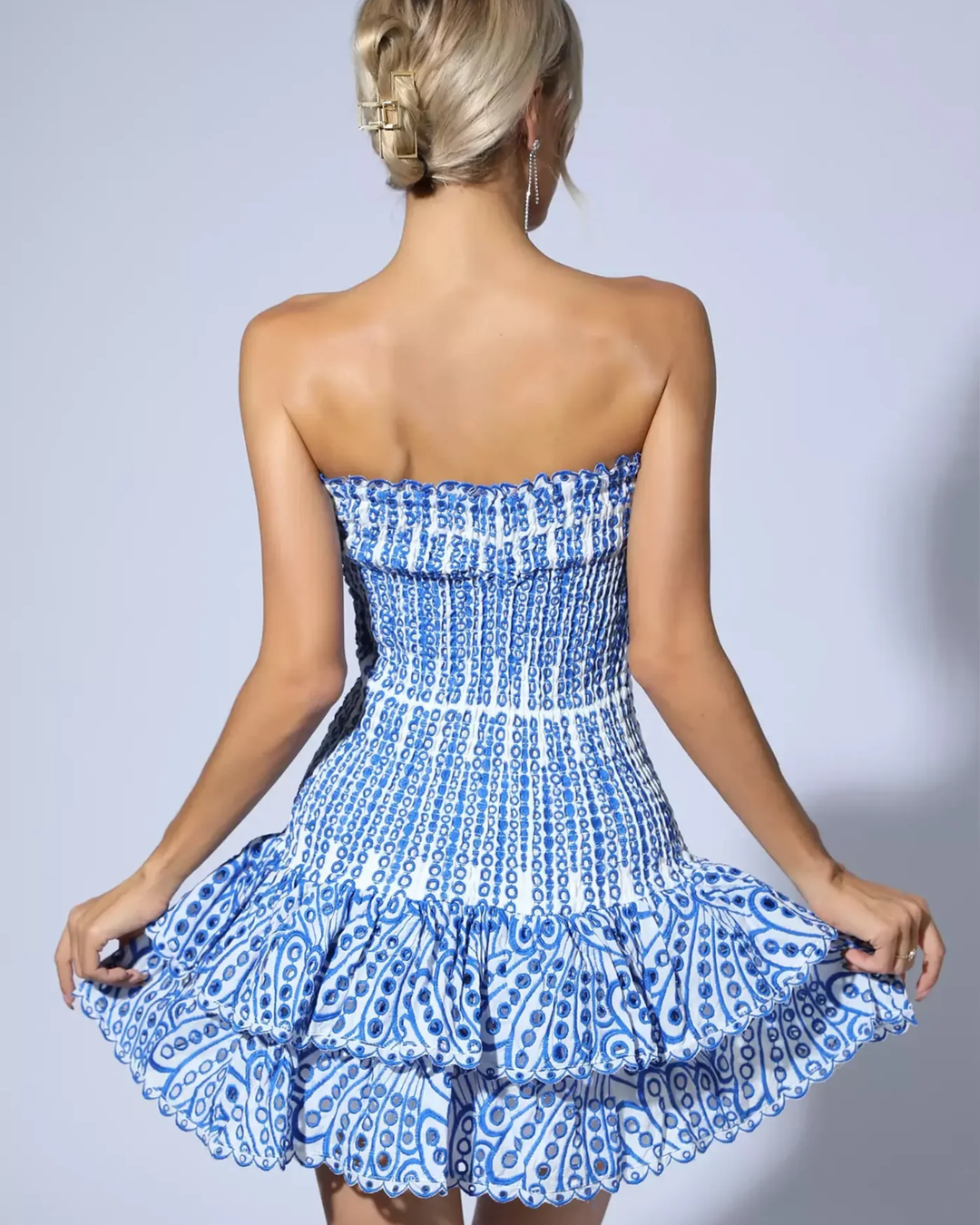 Sevra – Mini in Tessuto con Rouches Abito