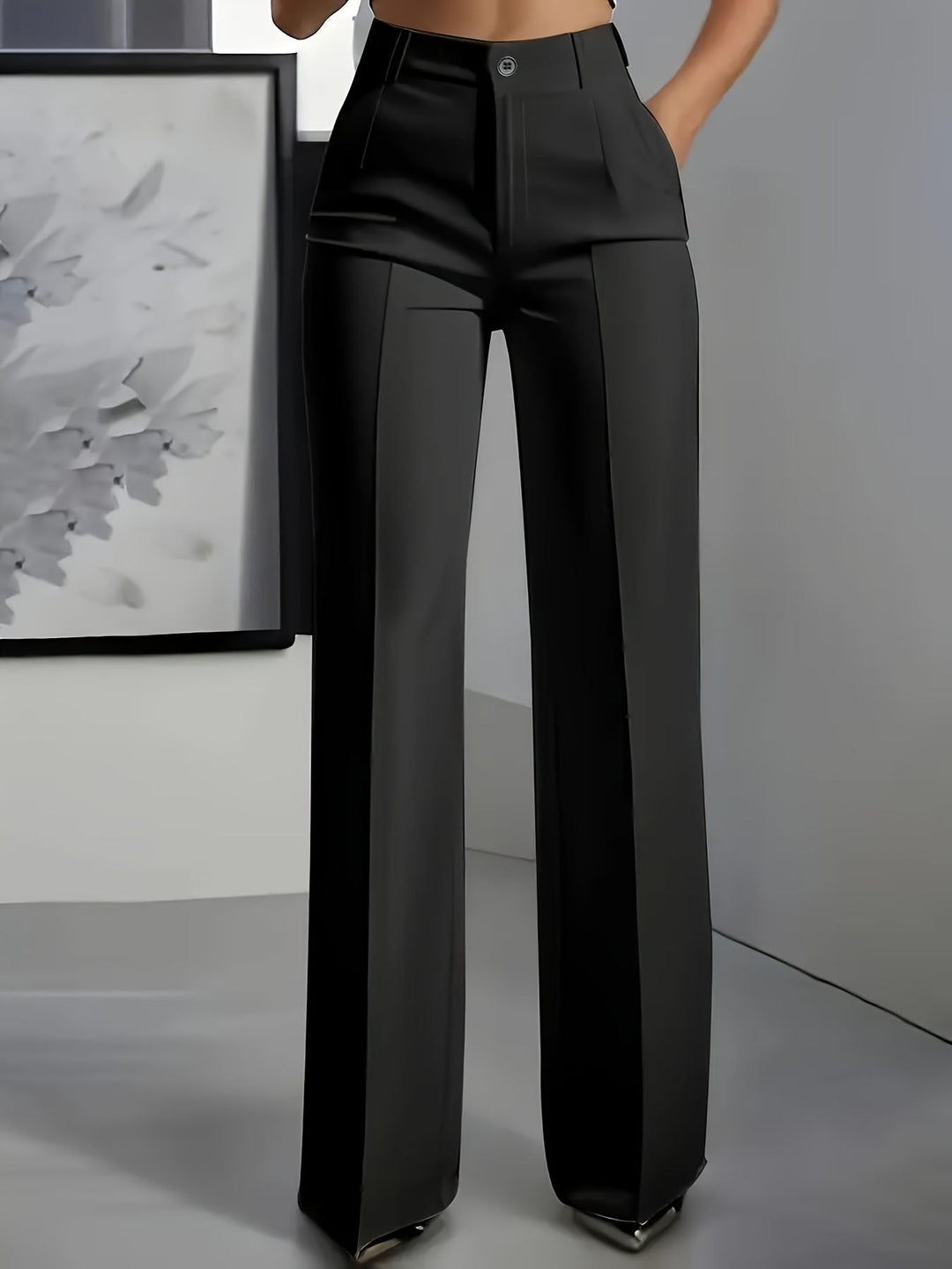 Ilyra – A Vita Alta in Tessuto Stretch Pantaloni