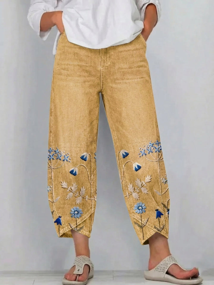 Anvera – Ricamati in Cotone Pantaloni