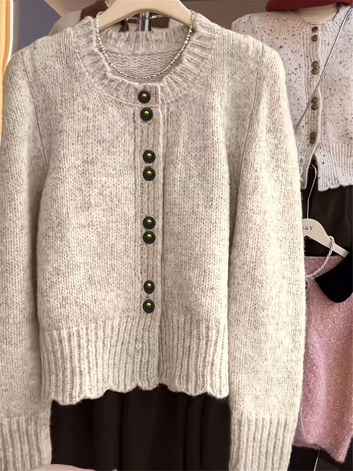 Rilena – A Bottone Singolo in Maglia Cardigan