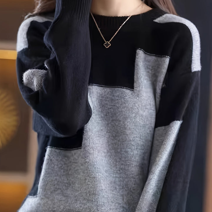 Neriva – A Blocchi di Colore in Maglia Maglione