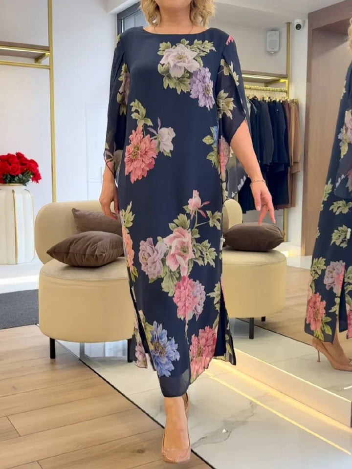 Calira – Spacchi Laterali in Chiffon, Abito Maxi