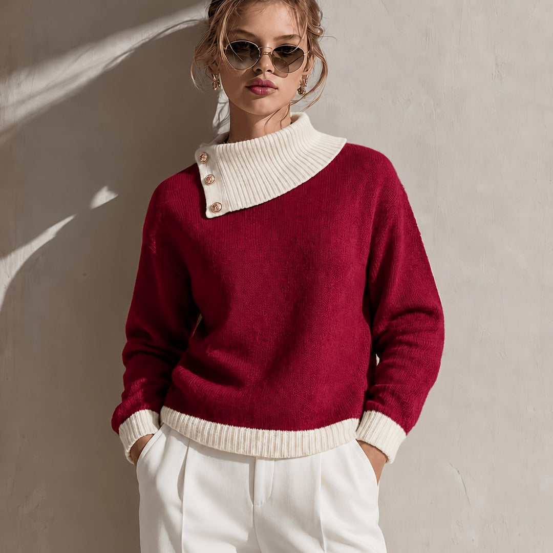 Calira – Maglione a Collo Asimmetrico