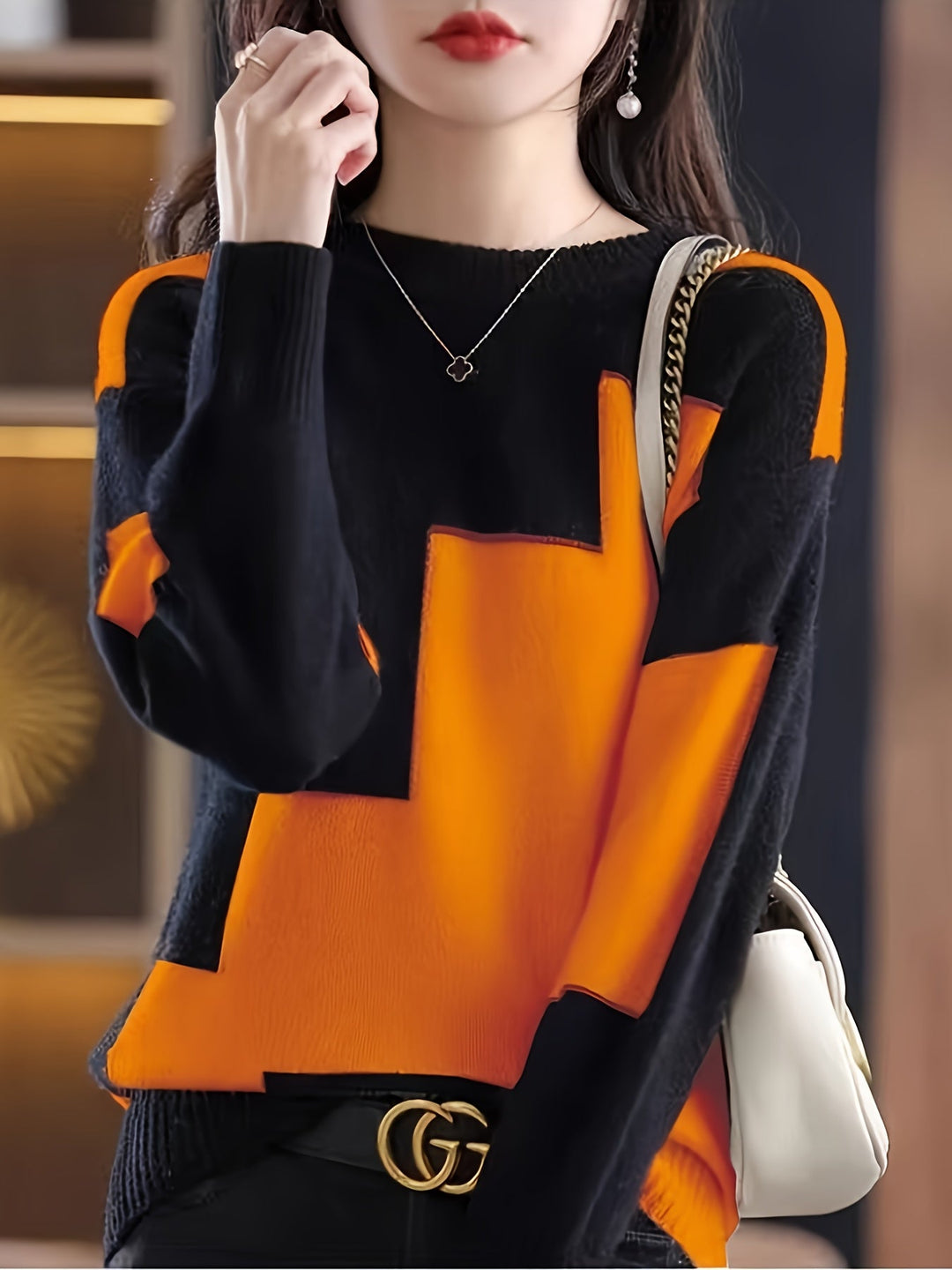 Neriva – A Blocchi di Colore in Maglia Maglione