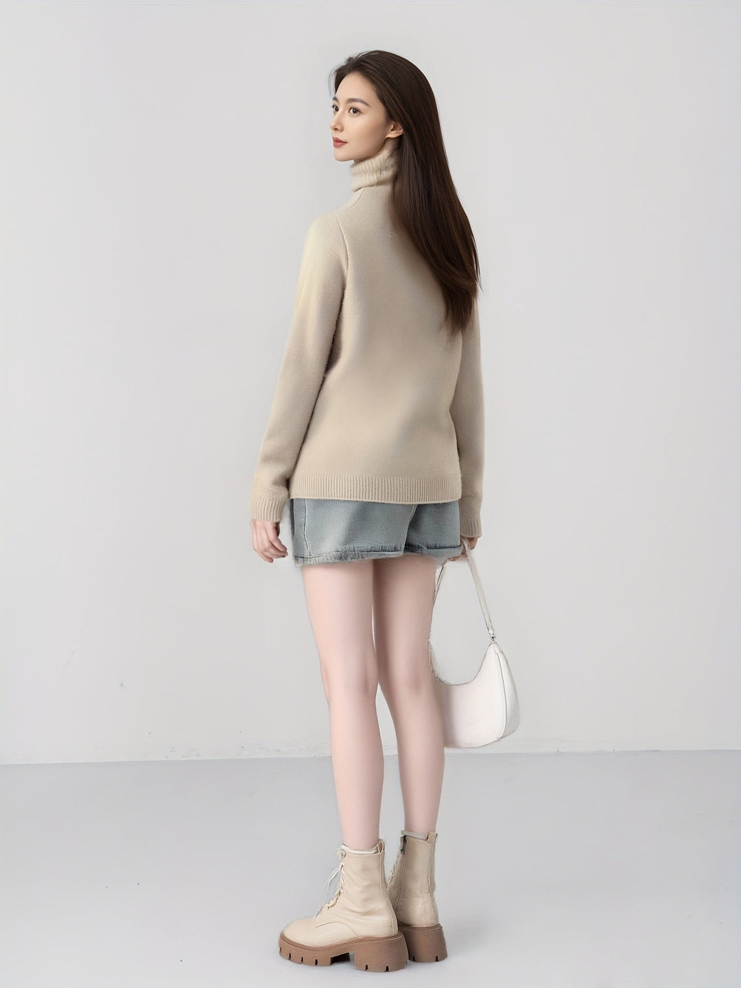 Velira – Collo Alto con Orlo a Spacco, Maglione