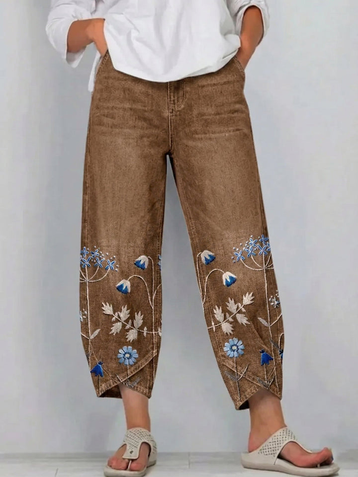 Anvera – Ricamati in Cotone Pantaloni