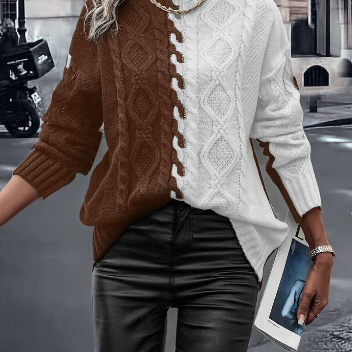 Vesina – Collo Alto con Lavorazione a Treccia, Maglione