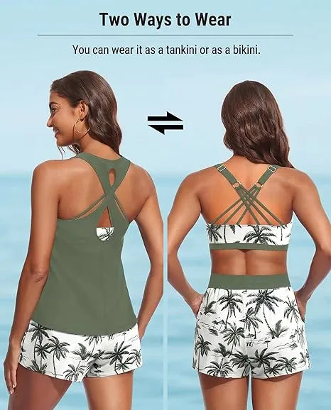 Rilena – Boyshorts con Tasche in Tricot, Set Tankini