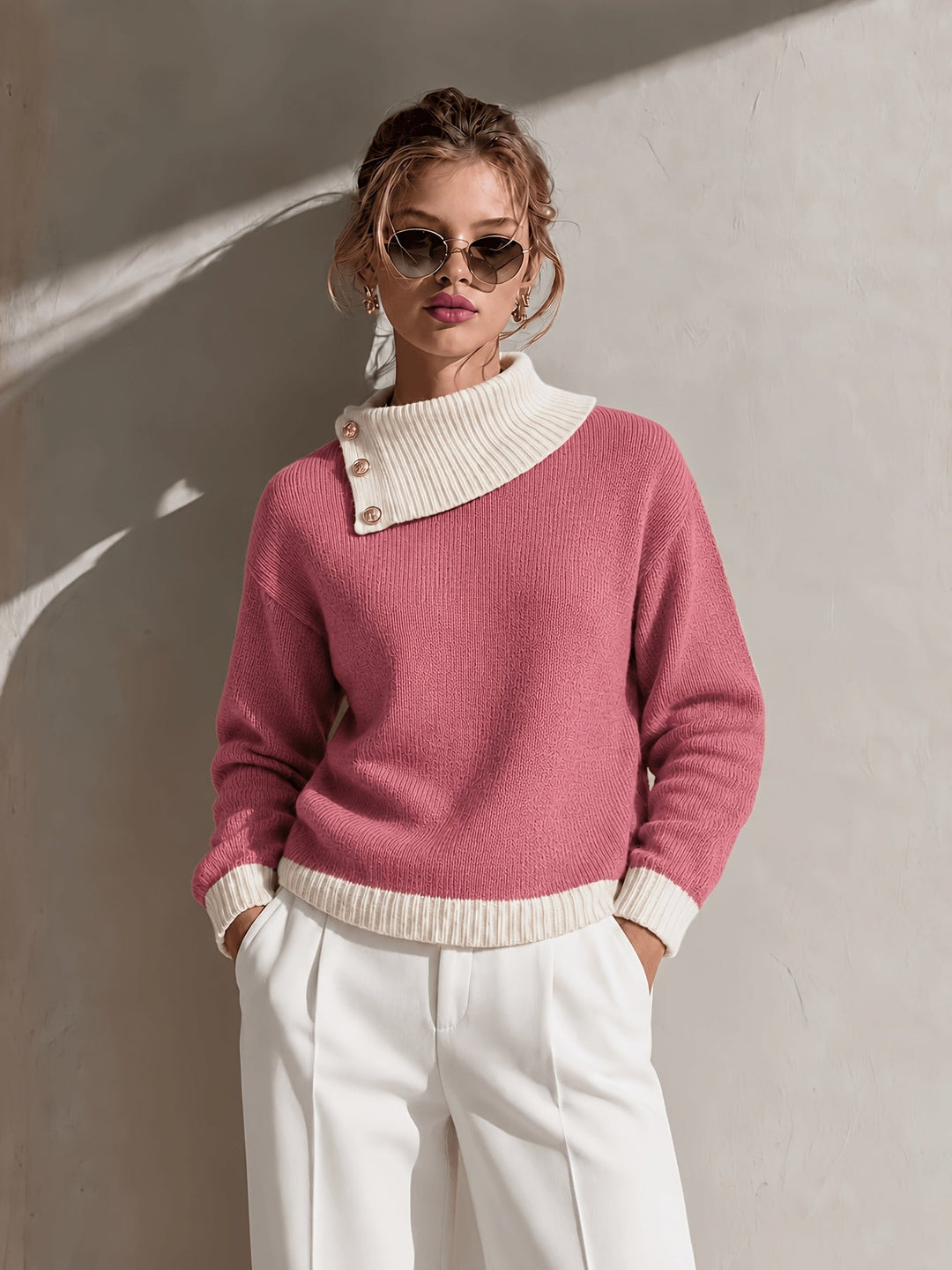 Calira – Maglione a Collo Asimmetrico
