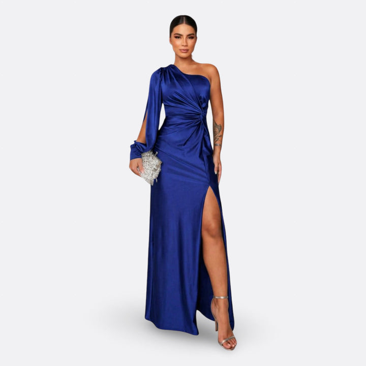 Silara – Abito Maxi in Tessuto con Scollo a V