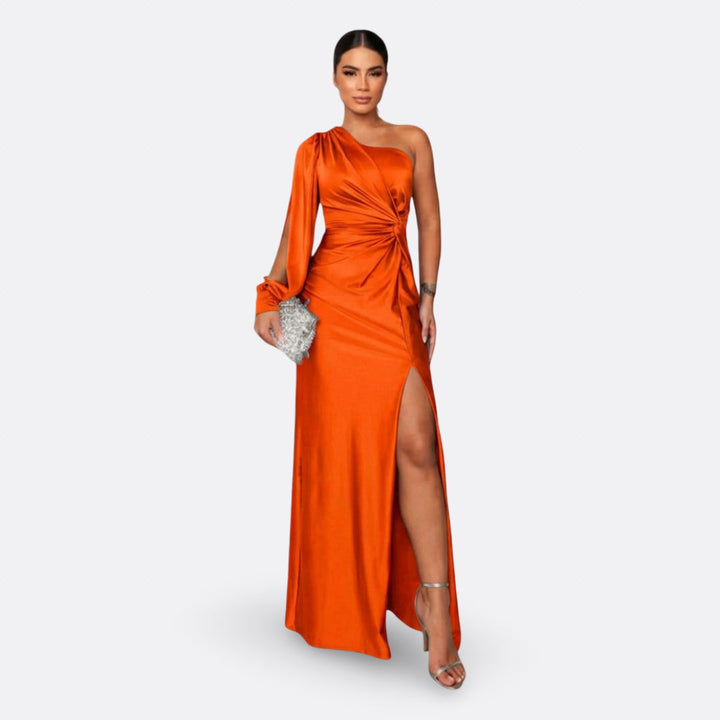 Silara – Abito Maxi in Tessuto con Scollo a V
