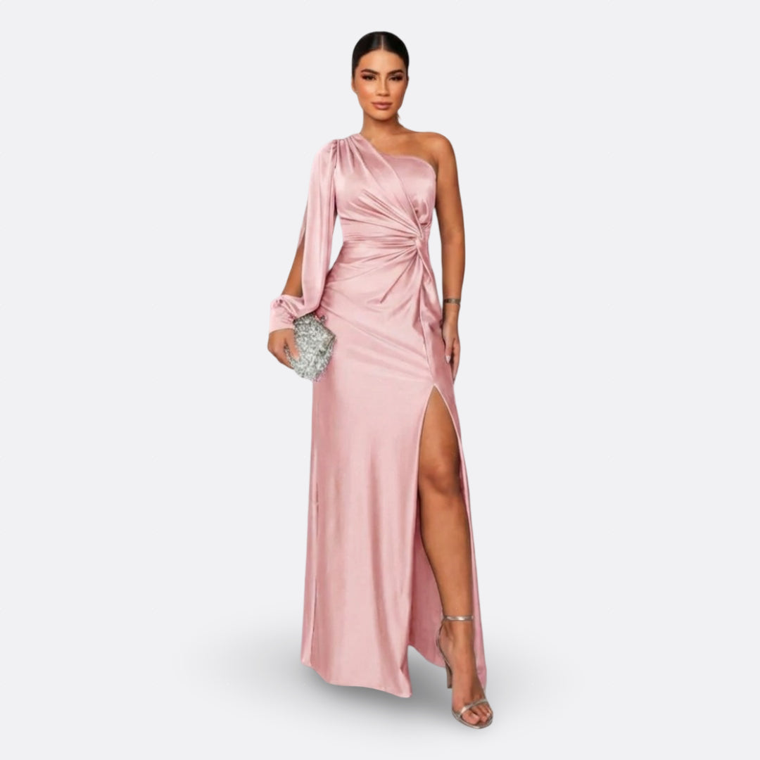 Silara – Abito Maxi in Tessuto con Scollo a V