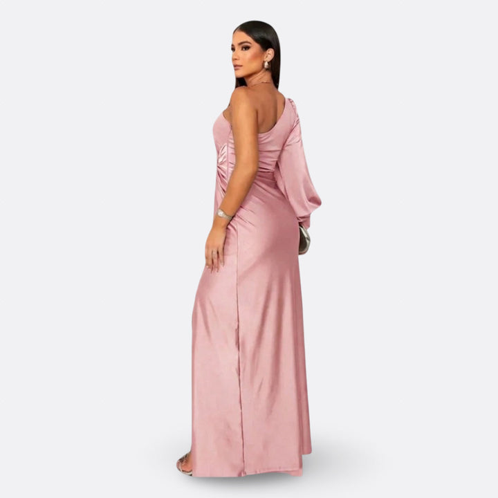 Silara – Abito Maxi in Tessuto con Scollo a V