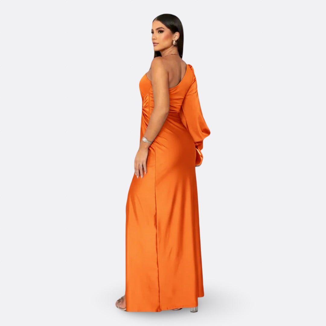 Silara – Abito Maxi in Tessuto con Scollo a V