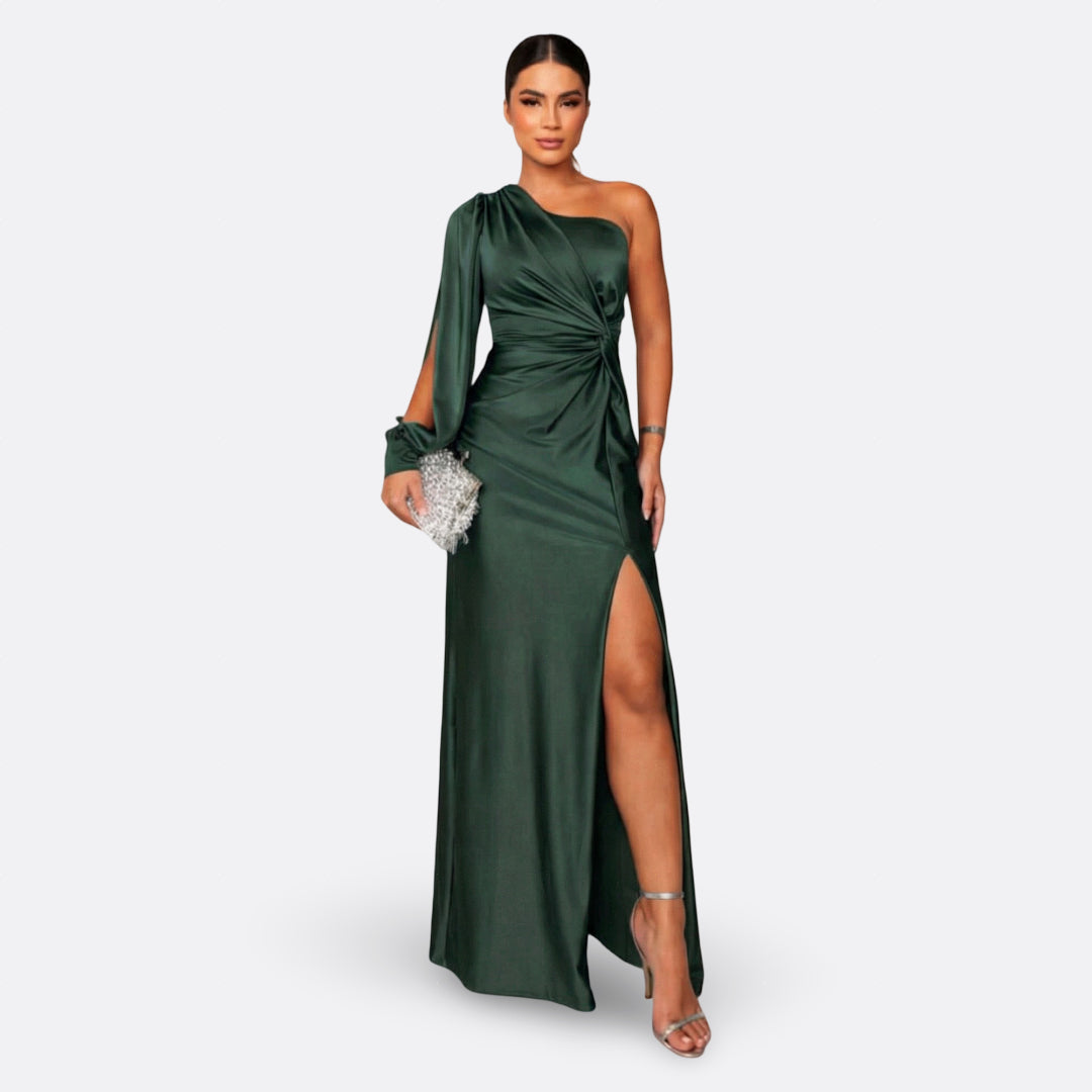 Silara – Abito Maxi in Tessuto con Scollo a V