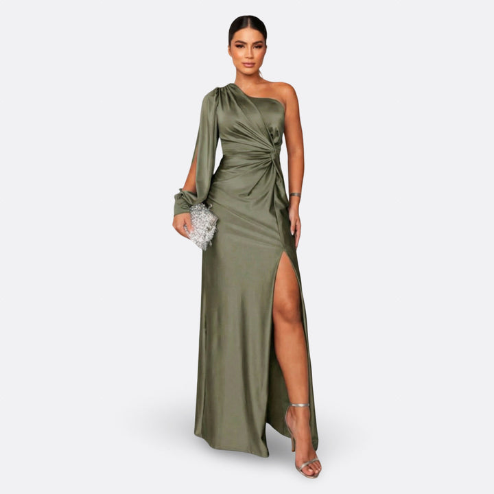 Silara – Abito Maxi in Tessuto con Scollo a V