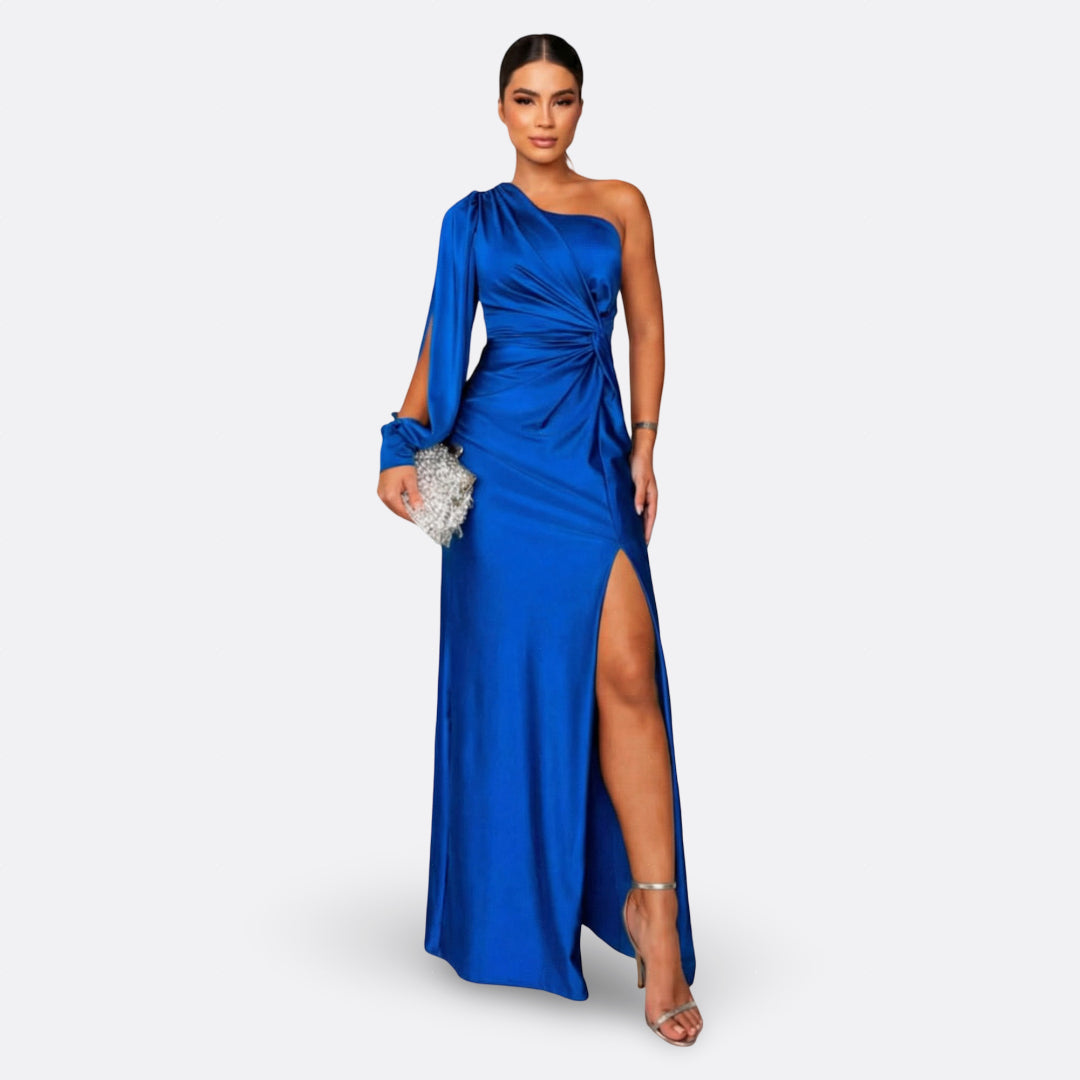 Silara – Abito Maxi in Tessuto con Scollo a V