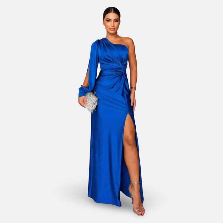 Silara – Abito Maxi in Tessuto con Scollo a V