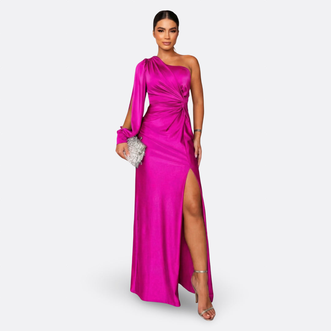Silara – Abito Maxi in Tessuto con Scollo a V