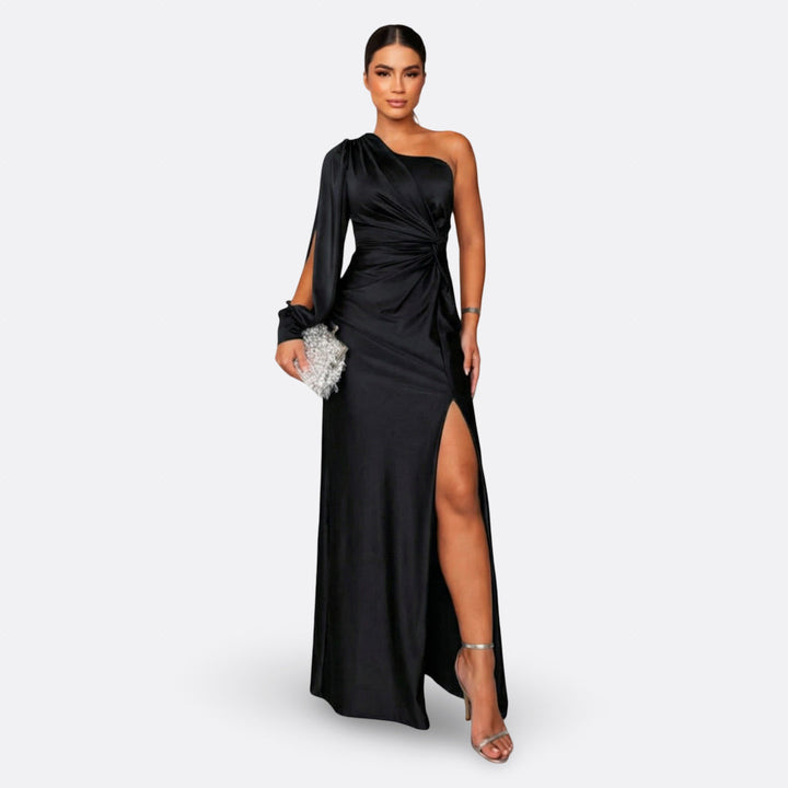 Silara – Abito Maxi in Tessuto con Scollo a V