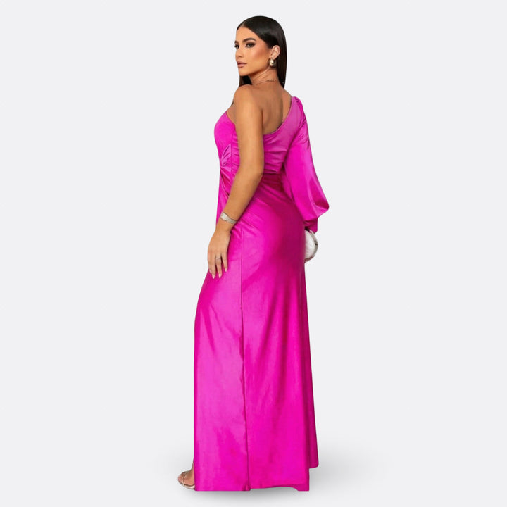 Silara – Abito Maxi in Tessuto con Scollo a V