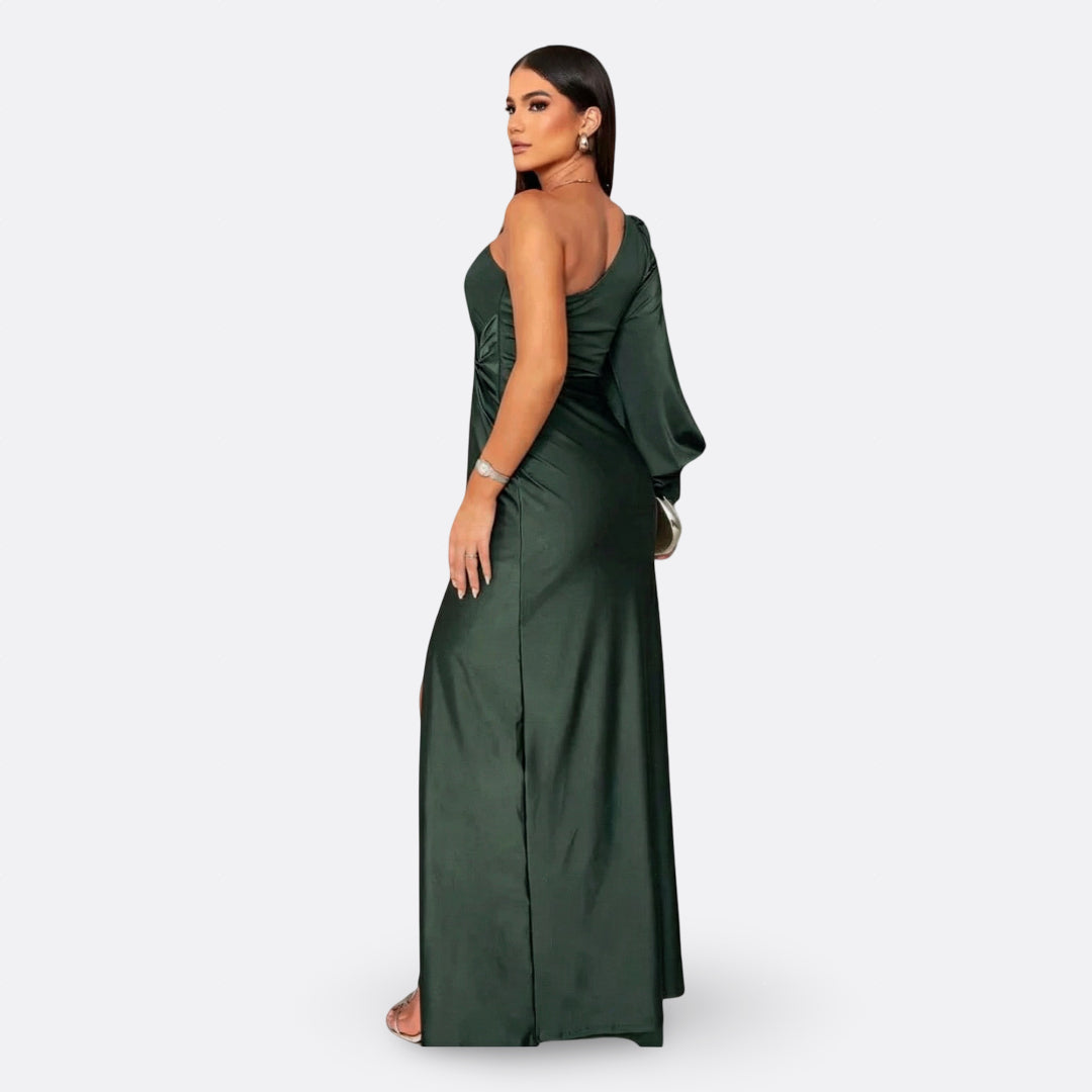Silara – Abito Maxi in Tessuto con Scollo a V