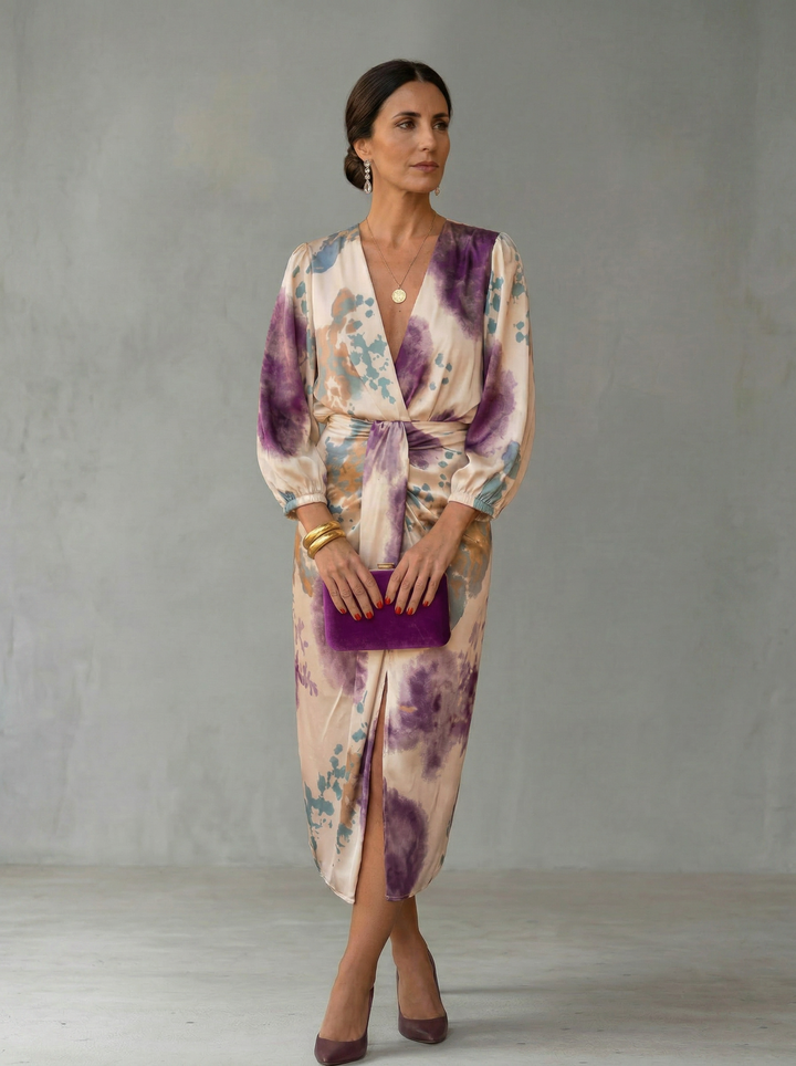 Leniva – Abito con Scollo a V Incrociato