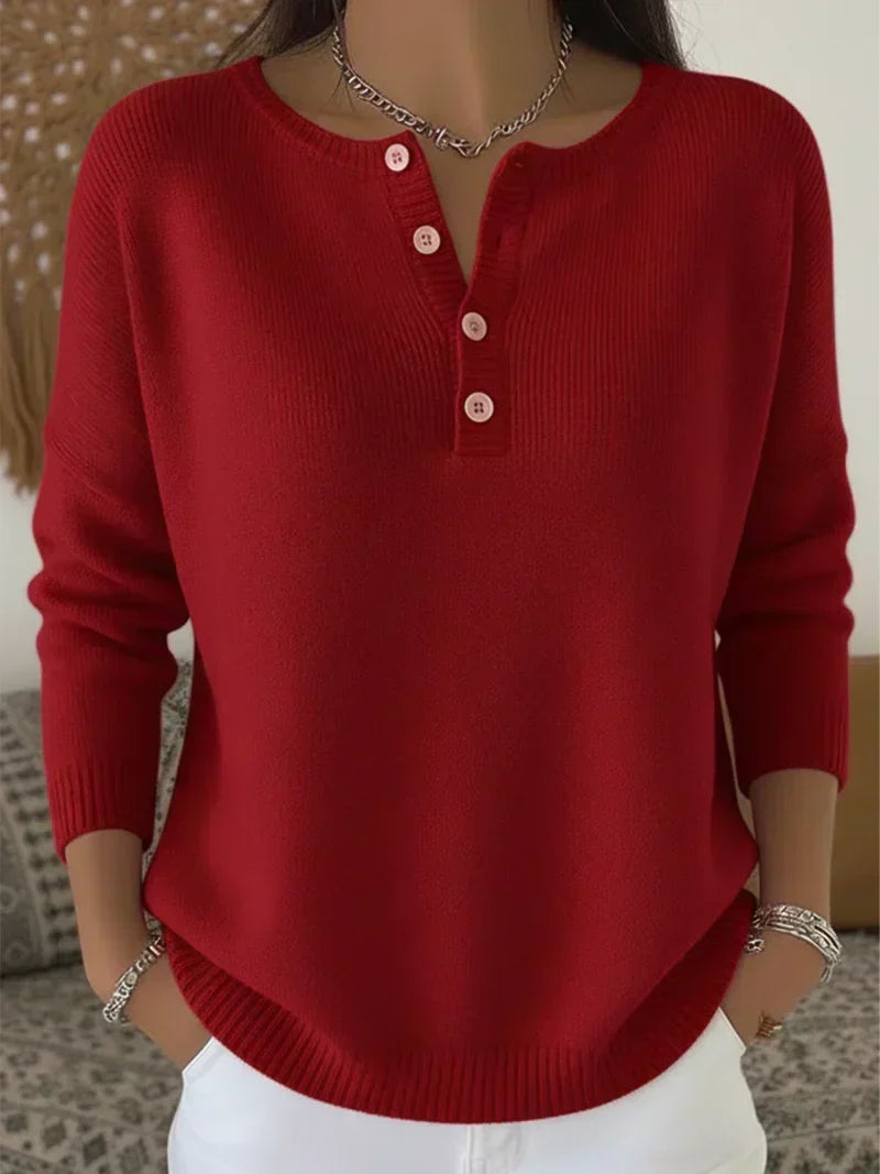 Noreva – Con Abbottonatura Henley in Maglia, Maglione