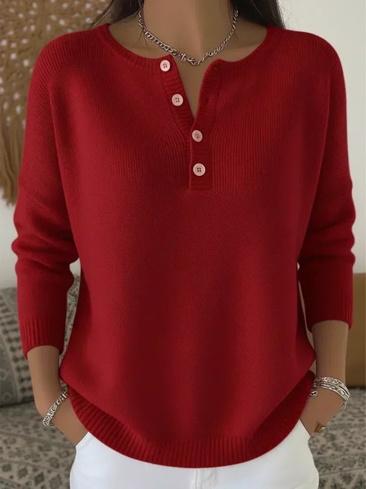 Noreva – Con Abbottonatura Henley in Maglia, Maglione