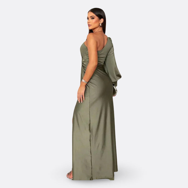 Silara – Abito Maxi in Tessuto con Scollo a V