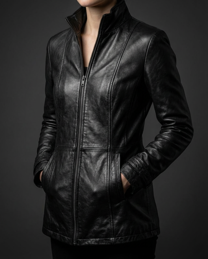 Arabella - Cappotto in effetto pelle su misura