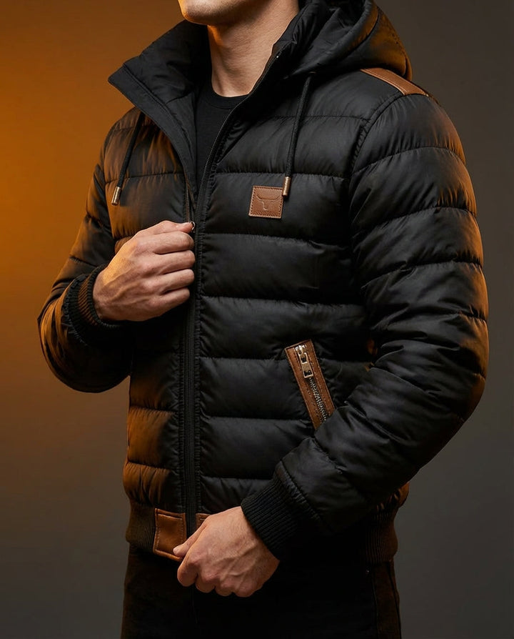 James - Giacca in Pelle Imbottita e Resistente