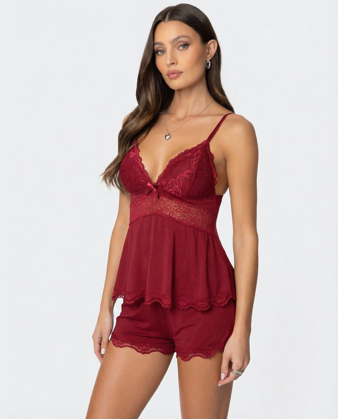 Neraya – Scollatura a V Profonda in Pizzo, Set di Lingerie