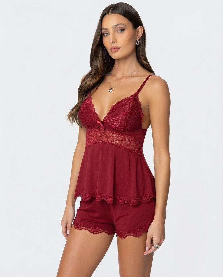 Neraya – Scollatura a V Profonda in Pizzo, Set di Lingerie